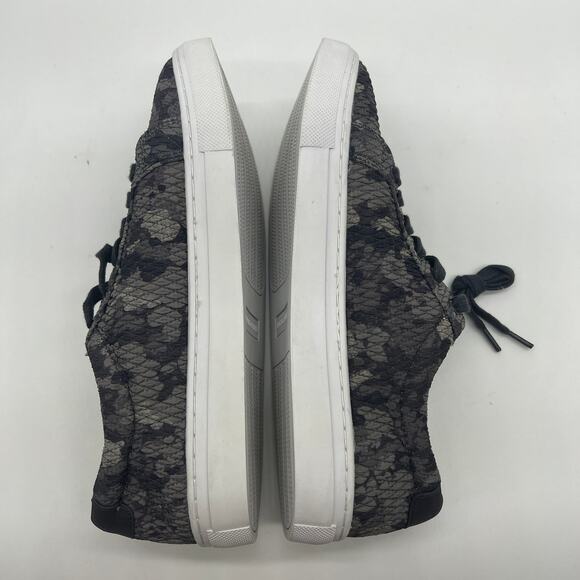 Isaac Mizrahi Live! SOHO Quilted Camo Printed Lace-Up Sneakers Size 10 M Grey - Picture 3 of 10
